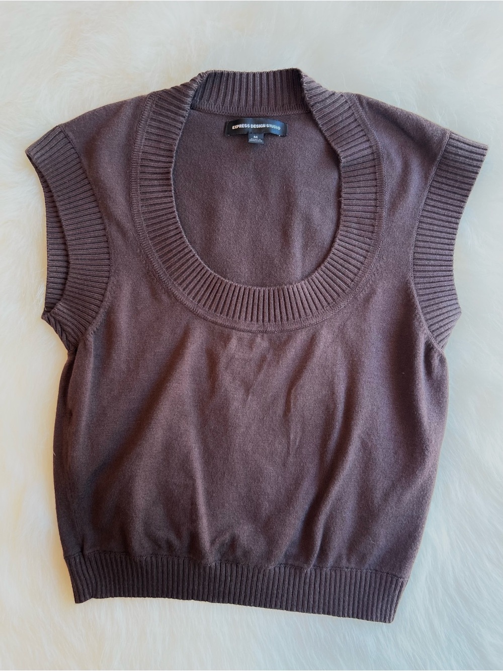 Express Brown sweater vest